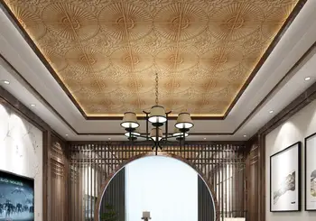 Kinijos lubų užsakymą namų dekoro tapetai, 3D riba Bijūnų medžio drožyba Už kambarį miegamieji sienos dokumentų namų dekoro 3d