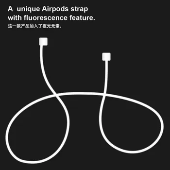 Anti-lost Minkšto Silikono Kaklo Dirželis Virvę 7 Spalvų Kompaktiškas, Lengvas Ir Labai Patvarus Apple Airpods Airpod Ausinių