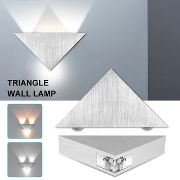 Šiuolaikinių LED Sienos Lempos Sconce Apšvietimo Trikampis Mini 3W Šaltai Balta/Šiltai Balta Šviesos Aplikacijos Murale Šviestuvas Wandlamp Veilleuse