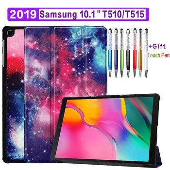 Mados Tablet Case For Samsung Tab 10.1 colių 2019 SM-T510 T515 plonas flip case for Samsung Galaxy TAB 10.1 T510 Stovėti atveju
