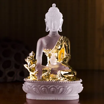 Spalvos glazūra budos statula Bhaisajyaguru pav Bhaisajya Budos statulėlės medicinos Budos bodhisatvos sėkmės