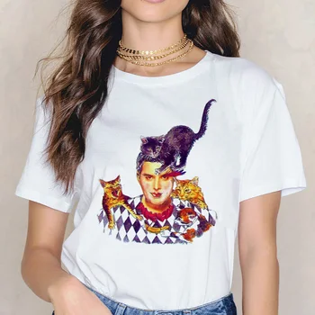 Ullzang marškinėlius moterims Freddie Mercury marškinėliai moterų hip-hop nauja, t-shirt ulzzang Karalienė Juosta estetinės vasaros Atsitiktinis femme Grafinis