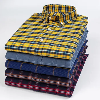 2020 Naujas pledas Marškiniai Vyrams medvilnės, minkštas ir patogus Rudens ir Žiemos Plonas verslo atsitiktinis ilgomis rankovėmis chemise homme 4XL