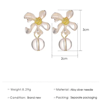 Korėjos Saldus Gėlių Auskarai Išskirtinį Temperamentas Žiedlapių Matinis Kristalų Pakabukas Auskarai Papuošalai 2020 m., Moterims, Aksesuarai