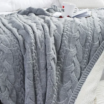 Megzti akrilo mesti antklodę pledas nešiojami Didelis rankšluostis Šilta antklodė naujųjų Metų svertinis antklodė už paklode Miego Kelionės Dangtelis
