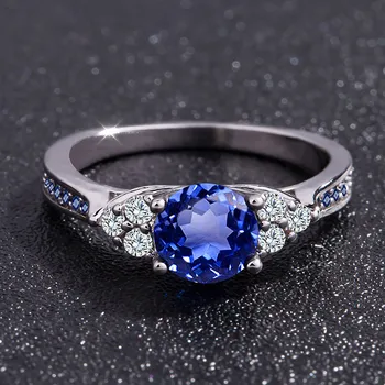 Mados Big Blue Akmens Žiedas, Žavesio Papuošalai Moterims, Vestuviniai Žiedai Žada Vestuvinis Žiedas Ponios Aksesuarai Dovanos Asmenybė