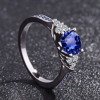 Mados Big Blue Akmens Žiedas, Žavesio Papuošalai Moterims, Vestuviniai Žiedai Žada Vestuvinis Žiedas Ponios Aksesuarai Dovanos Asmenybė