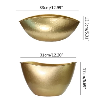 Aukso Metalo Vazonas Sodinamoji Vaza Sultingi Augalų Konteinerių Ornamentas, Namo Apdaila, Vidaus Patalpų Ir Lauko