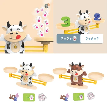 Montessori Galvijų Svėrimo Skalės Matematikos Rungtynės Žaislai mažiems Vaikams Skaičiuoti, Žaislai