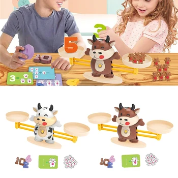 Montessori Galvijų Svėrimo Skalės Matematikos Rungtynės Žaislai mažiems Vaikams Skaičiuoti, Žaislai