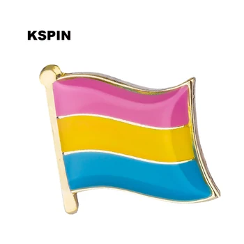 Pansexual pasididžiavimas vėliavos atlapas pin ženklelis pin 10vnt daug Sagė Piktogramos XY0135-1