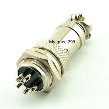 5PIN 16mm gx16-5 core aviacijos plug kabelio jungtis kištuko + lizdas, 5 poros