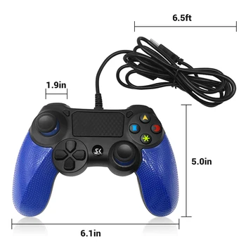 Už PS4 Žaidimas Wired Controller USB Gamepad Kelis Kreiptuką Vibracijos Rankena 1M Kabelis Gamepad iPhone, PC, PS4/PS3/PS2