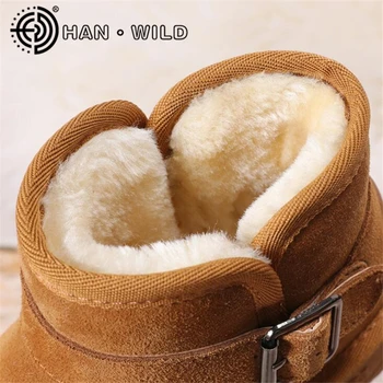 -30 laipsniu išlaikyti šiltas batai, žieminiai batai vaikams storas šiltas batai natūralios odos sniego batai vaikams, sportiniai bateliai, sportbačiai
