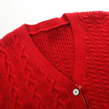 Nauja rudens ir žiemos produkto storas megztinis kailis didelis twist storio vata kišenėje tingus stiliaus megztas megztinis