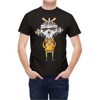 Marškinėliai Vietos Robotas Kaukolė Animacinių filmų marškinėliai vyrams Unisex Naujas Mados marškinėlius Prarasti Dydis viršuje ajax 
