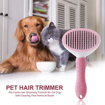 Šunų Kačių Plaukų Šalinimo Adata Šukos Pet Products Mažylis Viliojimo Įrankį, Blusų Šukas, Kailių Valymas Praliejimo, Automatinė Plaukų Šepetys Žoliapjovės