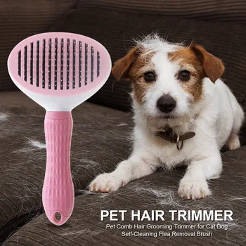 Šunų Kačių Plaukų Šalinimo Adata Šukos Pet Products Mažylis Viliojimo Įrankį, Blusų Šukas, Kailių Valymas Praliejimo, Automatinė Plaukų Šepetys Žoliapjovės
