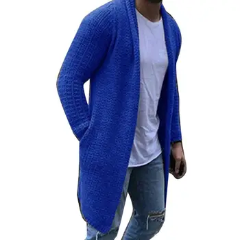 2020 m. rudenį ir žiemą, naujus produktus! Ilgas megztinis vyrams kailis vientisos spalvos ilgomis rankovėmis megztinis kailis kailis streetwear vyrų atsitiktinis