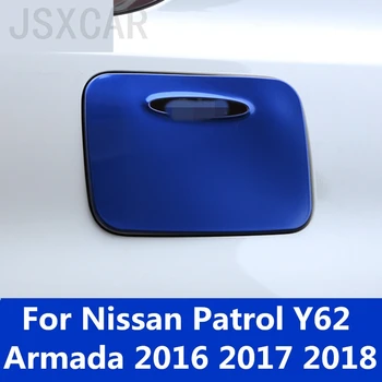 Naujausias Degalų Bako Dangtelio Dekoratyvinis blizgančiais automobilių stiliaus Eksterjero puošmena Nissan Patrol Y62 Armada 2016 2017 2018