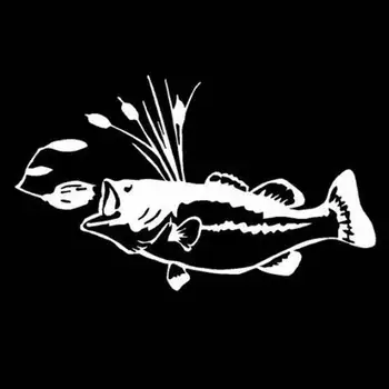 Žvejybos Lipdukas Automobilių Žuvų Decal Meškerės Kabliukai Spręsti Parduotuvė, Plakatai, Vinilo Sienos Lipdukai Medžiotojas Bass Parede Dekoro Sienų Lipduko