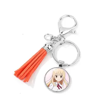 Mados Himouto! Umaru-chan Kutas Keychain Cute Girl Pradžia Umaru Stiklo paveiksl Pakabukas Key Chain Bag Žavesio dėl Otaku