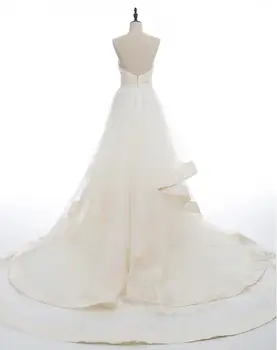 BANVASAC 2018 m. Derliaus Stebėjimo Klostyti Undinė Nekilnojamojo Nuotraukos Vestuvių Suknelės, Skirtingų Backless Teismas Traukinio Plus Dydis Vestuvinės Suknelės