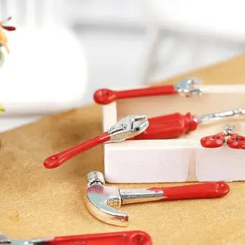 1:12 Miniatiūriniai Lėlių Priedai Mini Remonto Įrankiai, Modeliavimo Sodo Įrankių Modelis 