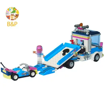 41348 250pcs Mergaičių Draugai Serija Paslaugų ir Priežiūros Sunkvežimio Modelis Plytų Nustatyti Žaislai Vaikams 11036 Kūrimo Bloką Dovana