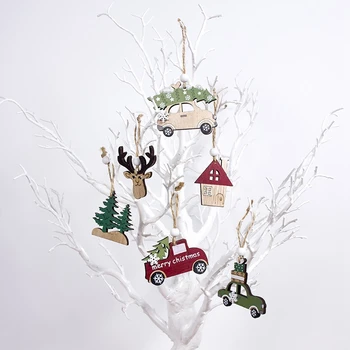 Naujųjų Metų Natūralios Medienos Kalėdų Eglutės Ornamentu Medinis Pakabukas Kalėdų Dovana Kalėdų Dekoracija Namuose