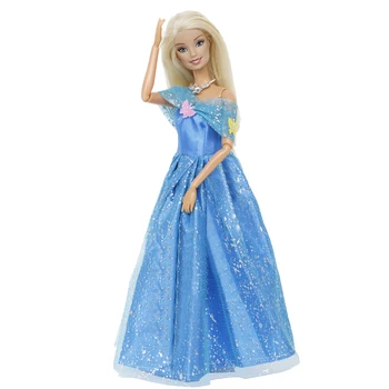 1 Vnt Pasakos Suknelė Princesė Šalies Pažintys Dėvėti Mėlynos spalvos Sijonas, Suknelė Mielas Drugelis Drabužius Barbie Lėlės Priedai Vaikams, Žaislas