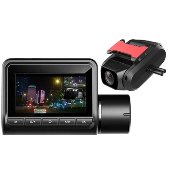 Brūkšnys Cam WiFi GPS 4K Tris Ir Dviguba Full HD1080P 3 Kameros Vairuotojo Diktofonas Judesio Aptikimo Naktinio Matymo Automobilių Sunkvežimių Taksi