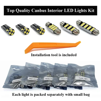 Aukščiausios Kokybės Canbus LED Interjero skaitykla Šviesos Rinkinys, Skirtas 