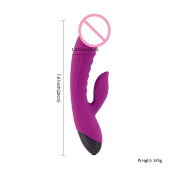 Violetinė Moterų G-taško Stimuliatorius Išjungti USB Įkrovimo G Spot Vibratoriai Moterims Dviguba Vibracija, Vibratorius, Sekso Žaislai, Moteris