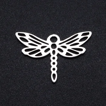 Titano Plieno Tuščiaviduriai Dragonfly Pakabukas Moterų Mados Lazeriu Išpjautas Nerūdijančio Ornamentu Priedai 