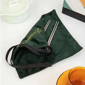 Stalo įrankiai grožio, kosmetikos, makiažo pieštukas saugojimo krepšys audinys lazdelės šiaudų šaukštas saugojimo krepšys audinys stalo krepšys