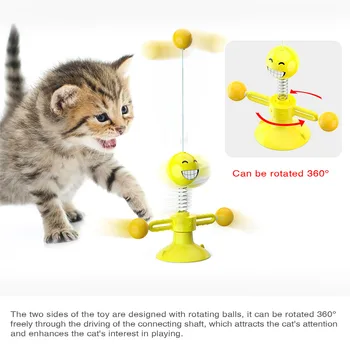 Naujas Pet Žaislas Karšto Stiliaus Kačių Žaislų Namuose Plunksnų Kamuolys Žaislas Funny Cat Ratas, Pet Žaislas Plunksnų Kamuolys Kačių Žaislų Planeta Verpimo Pet Žaislas