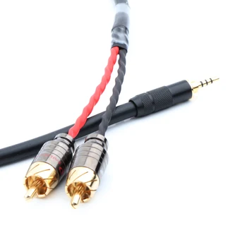 X401 5N OCC vario 3.5 mm Stereo Kabelis 2RCA, 3.5 mm Stereo sujungimo kabelis