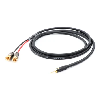 X401 5N OCC vario 3.5 mm Stereo Kabelis 2RCA, 3.5 mm Stereo sujungimo kabelis