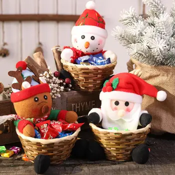 Naujųjų Metų Kalėdų Saldainiai Saugojimo Krepšys Lėlės Vaisių Apdailos Dubenį Sniego, Kalėdų Senelio Elnių Saldainiai Kibirą Stalo Dekoro Saldainiai