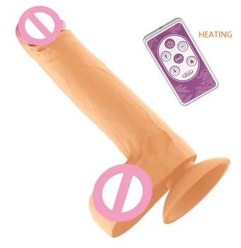 Vibratorius moteris Realistiškas Penis didelis Didelis Dildo 12 greičio G Spot varputė, makšties masažas šildymo Minkštas Vibratorius, Sekso Žaislai, Moteris