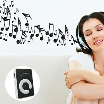 Nešiojamų Mini Veidrodis Įrašą MP3 Grotuvas, Muzikos ir Žiniasklaidos Palaikymas Micro SD TF Kortelę Mados Hifi MP3 Lauko Sporto