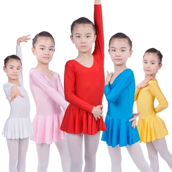 Naujas 2020 Metų Vaikams Baleto Ilgomis Rankovėmis Gimnastika Leotard Mergaičių Baleto Suknelė Vaikų Šokių Tutu Suknelė
