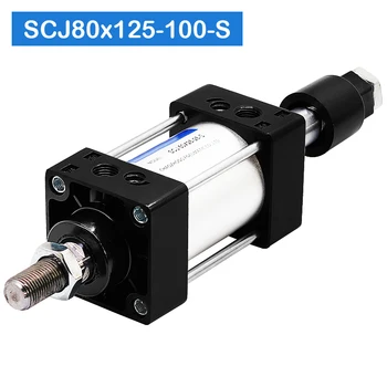Aukštos Kokybės SCJ80X125-50-S SC Pneumatiniu Cilindru Reguliuojamas Insulto Cilindro SCJ80 su magnetinėmis