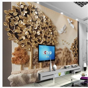 Klasikinės tapybos tapetai Peizažas paramos tapetai, TV foną, sienos dekoratyvinis dažymas kambarį freskos