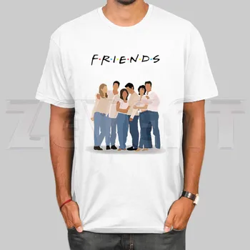 Draugai TELEVIZIJOS T Marškinėliai Mados Vyrų ir Moterų Top marškinėliai trumpomis Rankovėmis Unisex Marškinėlius Streetwear