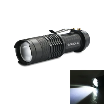 Mini Kolonėlė Priartinimas LED Žibintuvėlis 2000 Liumenų Šviesus Q5 LED Dėmesio Žibintuvėlį, Fakelą Lempos Šviesos AA/14500 Baterija