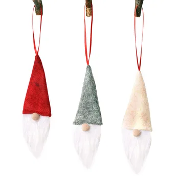 C-Kalėdų Santa Pasisekė Gnome Ornamentu Raudonojo Vyno butelio Dangtelį Festivalis Šalis Lango Vitrina Santa Claus Bell pakabukas