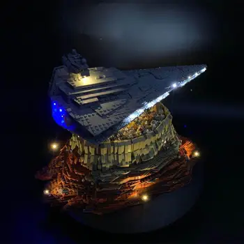Pelėsių Karalius Technika Šarvuotis LED Plytų Figūrėlės Blokai Destroyer Kruizinių Falcon Laivo Surinkimo Modelio Rinkinys 