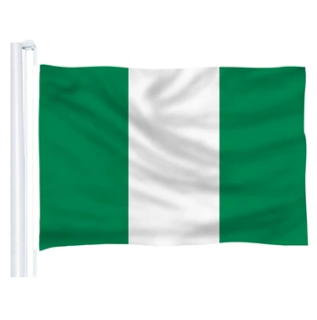 DFLIVE Nigerija Šalies Vėliava, 3x5 FT Spausdinti Poliesteris Skristi 90x150 CM Nigerijos NG Nacionalinės Reklama